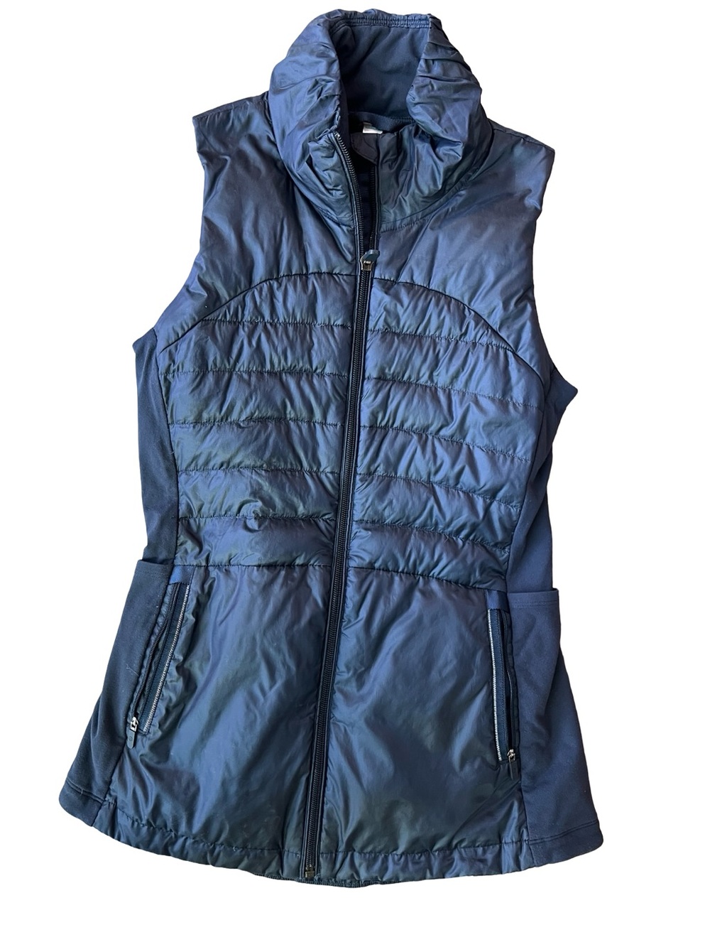 Lululemon Down For A Run Women's Navy Blue Zip Up Vest Size 4